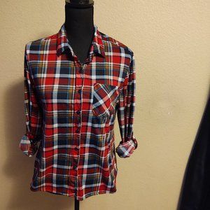 Red checked flannel shirt